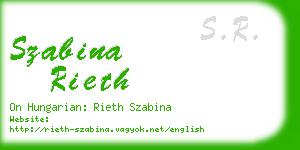 szabina rieth business card